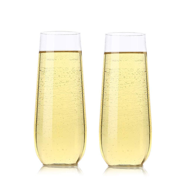Champagne Flutes 10 ounce Clear Plastic Toasting