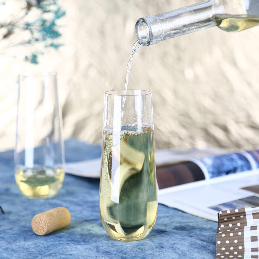 Champagne Flutes 10 ounce Clear Plastic Toasting