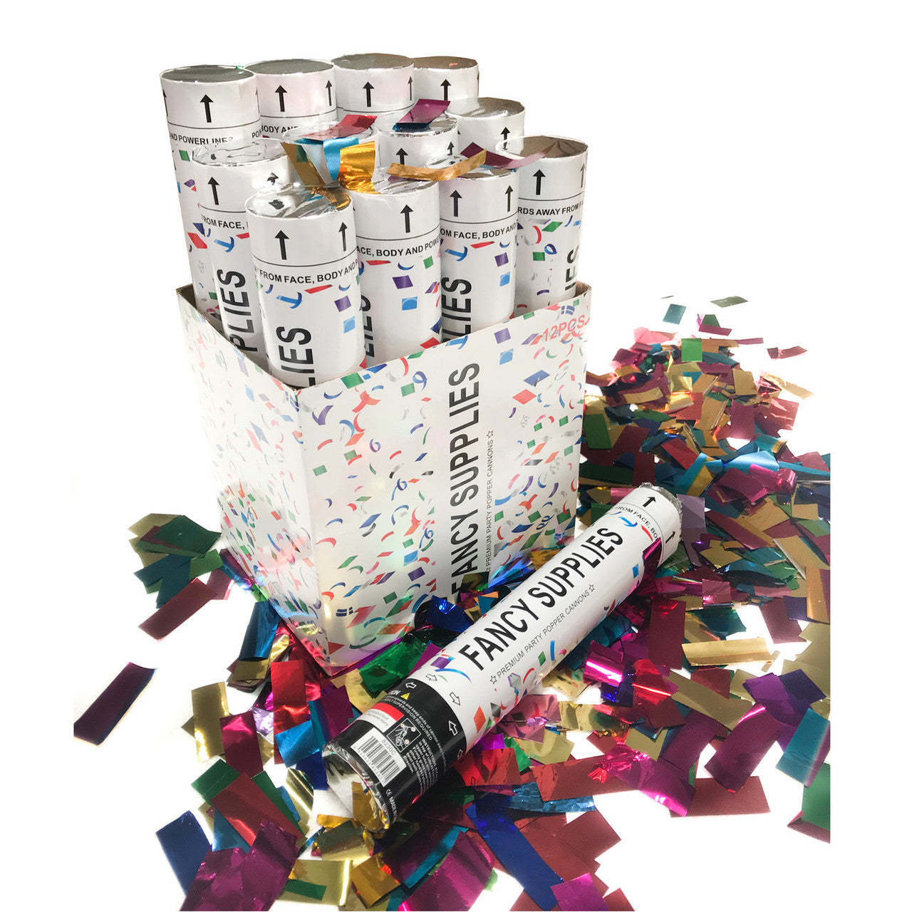 12 inch Confetti Cannon Metallic Multi Color