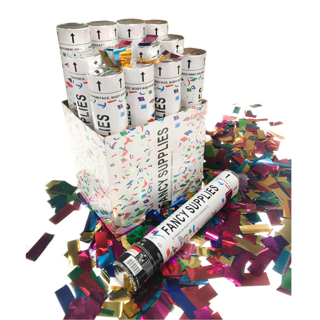 12 inch Confetti Cannon Metallic Multi Color