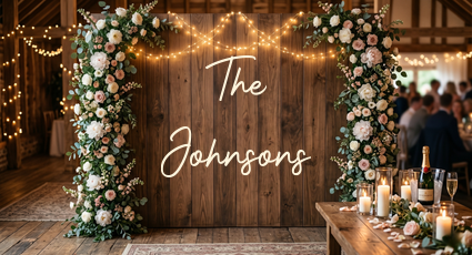 Custom text: The
Johnsons