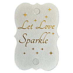 'Let Love Sparkle' Wedding Tags White (Pack of 24)