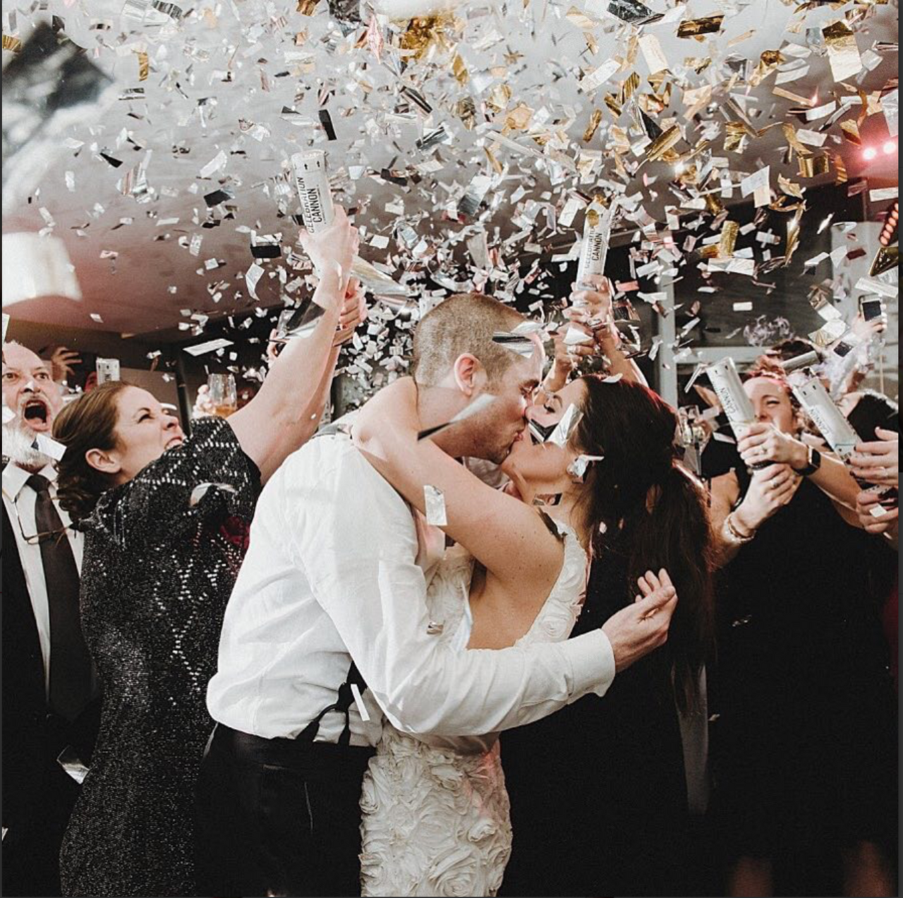 30 inch Confetti Cannon Metallic Silver