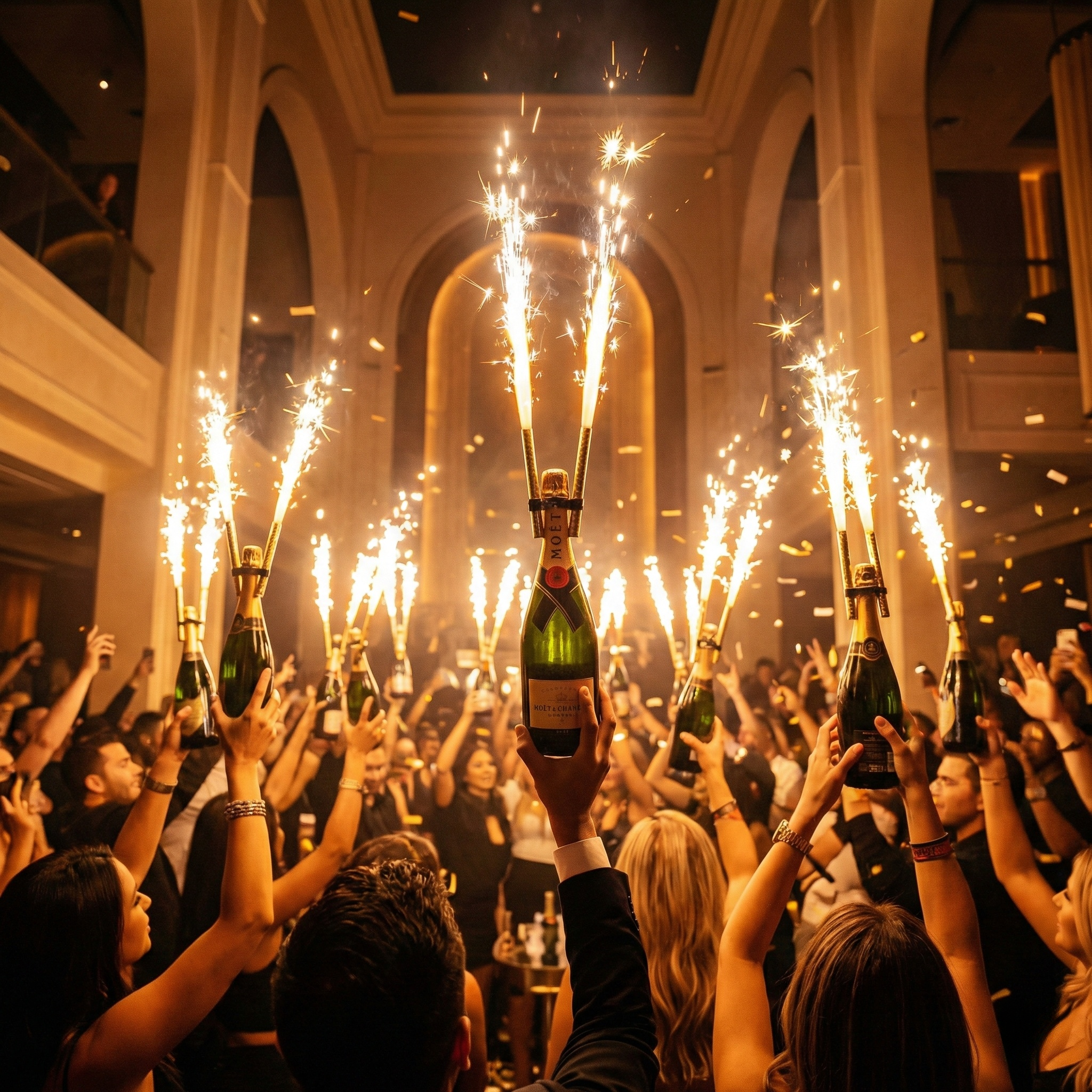 VIP Champagne Bottle Sparklers