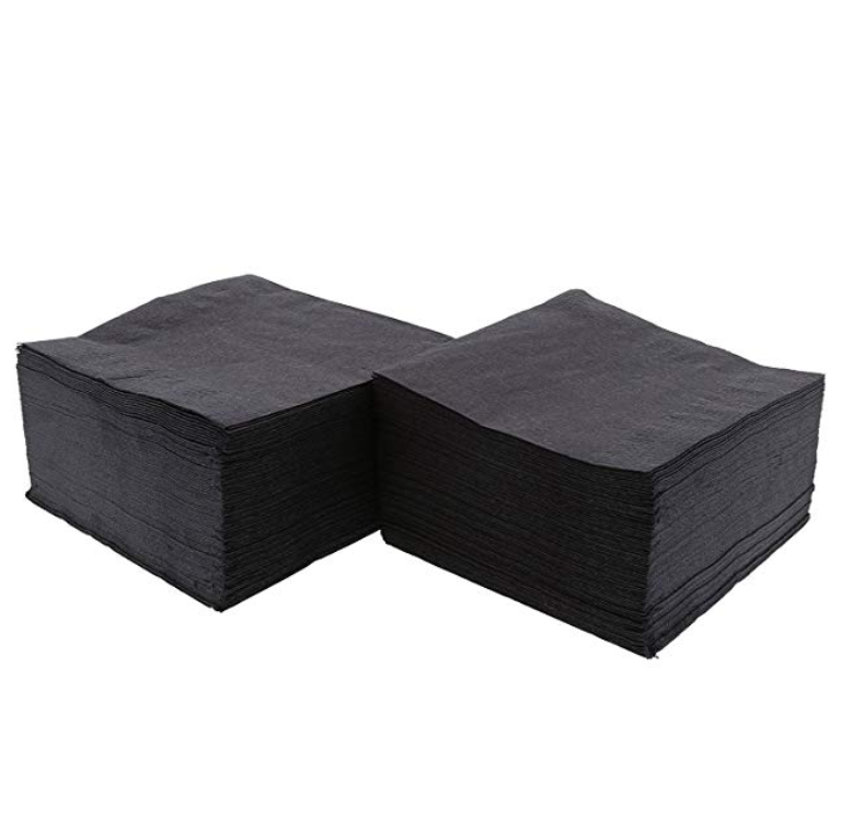 Black Beverage Napkin 2 Ply Paper cocktail drink bar wedding