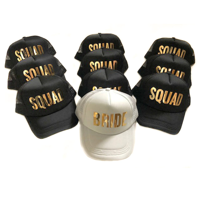 Bride+Squad Hats (Pack of 10)