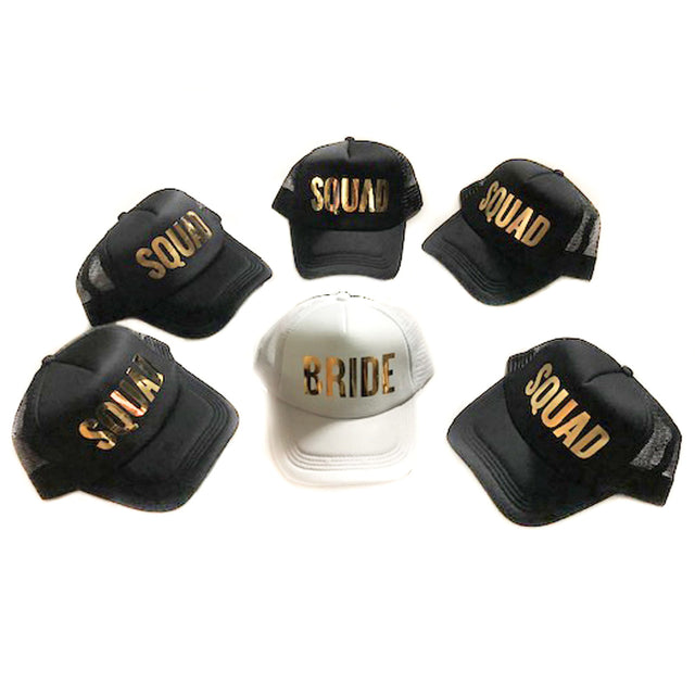 Bride+Squad Hats (Pack of 6)
