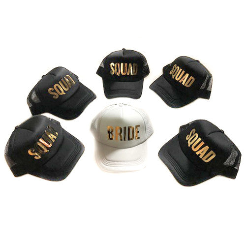 Bride+Squad Hats (Pack of 6)