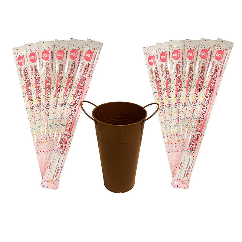 wedding sparklers bucket