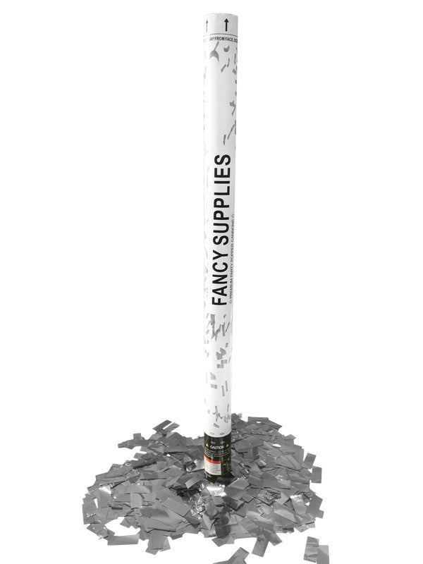 30 inch Confetti Cannon Metallic Silver