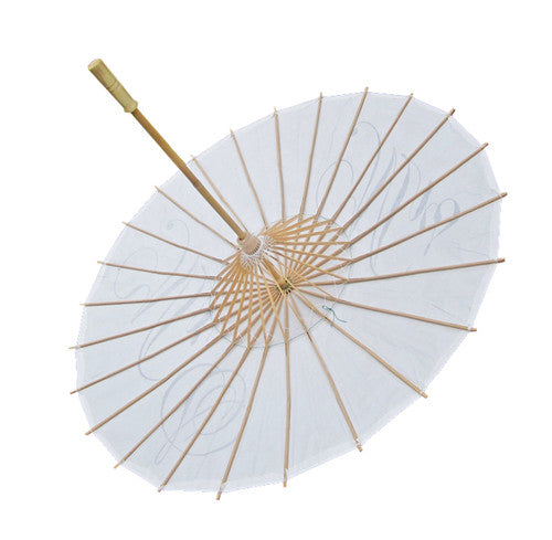 'Mr. & Mrs.' Paper Umbrella Wedding Parasol Traditional Chinese Paper Parasol for Wedding Decoration (1, Mr. Mrs)