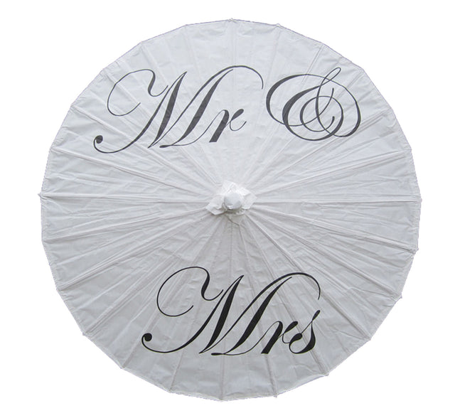 Mr & Mrs Paper Umbrella Wedding Parasol Traditional Chinese Paper Parasol for Wedding Decoration 
