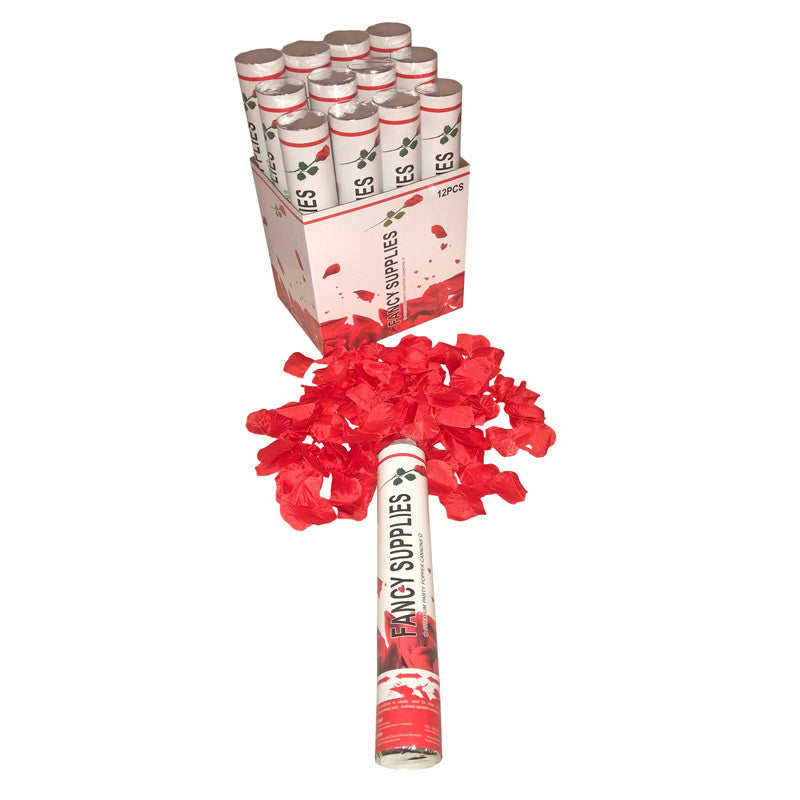 12 inch Confetti Cannon Artificial Red Rose Petals