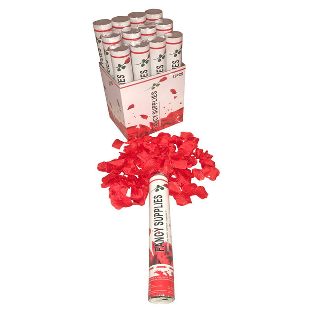 12 inch Confetti Cannon Artificial Red Rose Petals