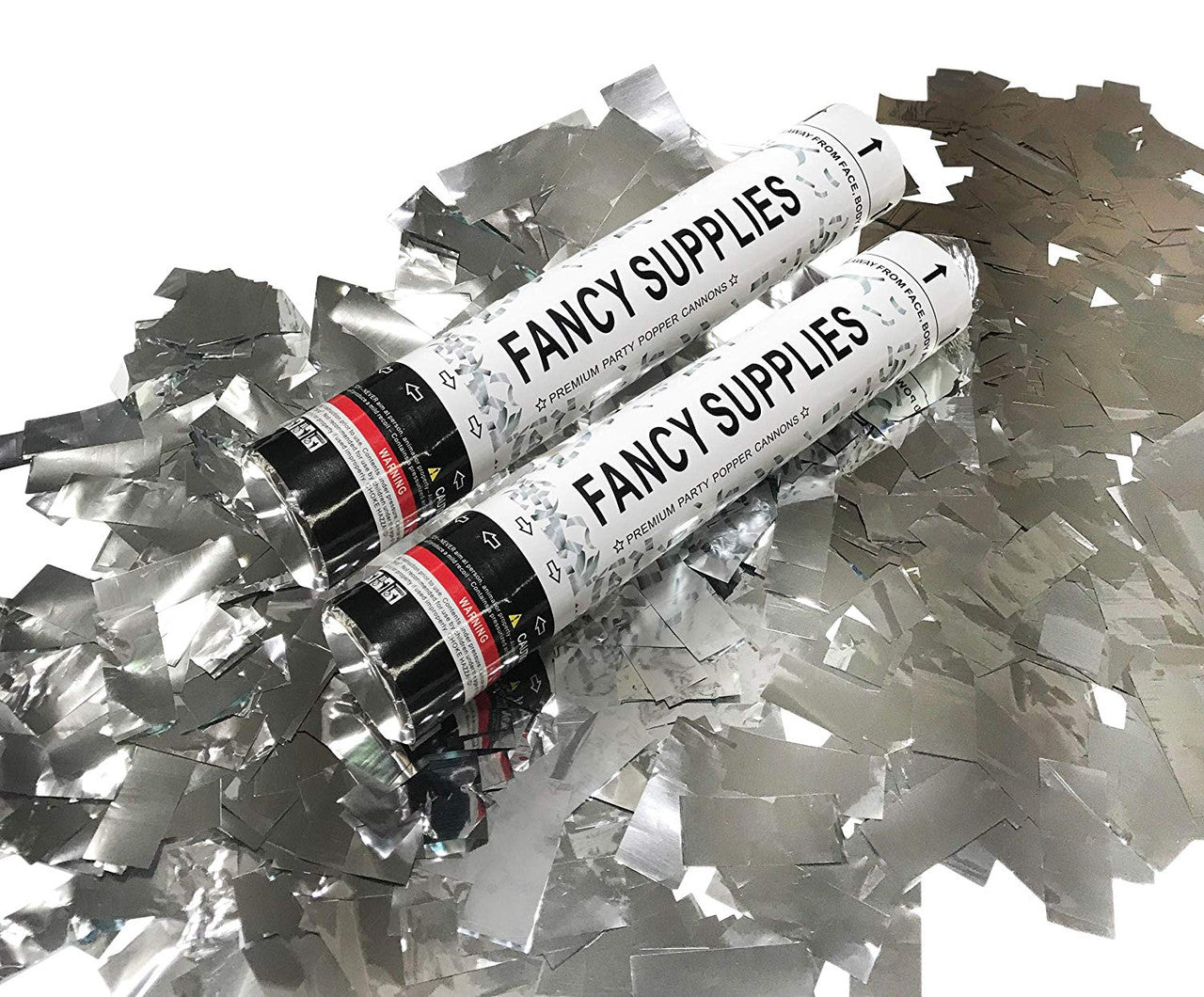 12 inch Confetti Cannon Metallic Silver
