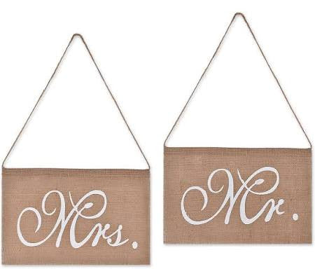 Mr and Mrs Chair Banners for Wedding Decoration