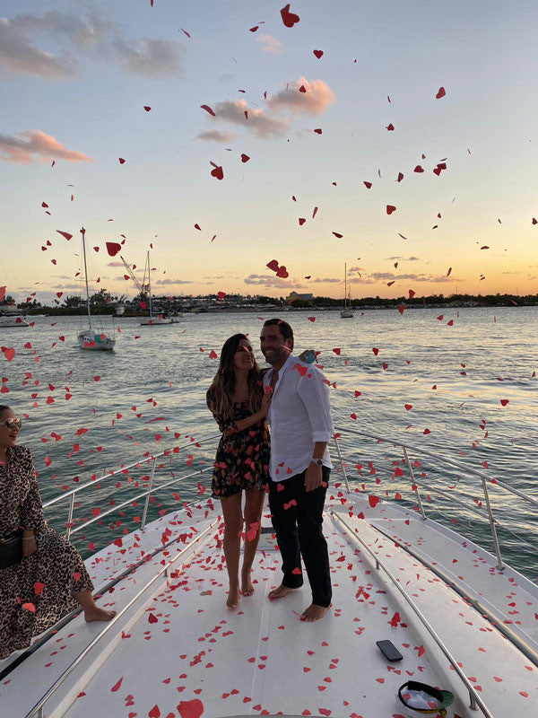 12 inch Confetti Cannon Red Hearts