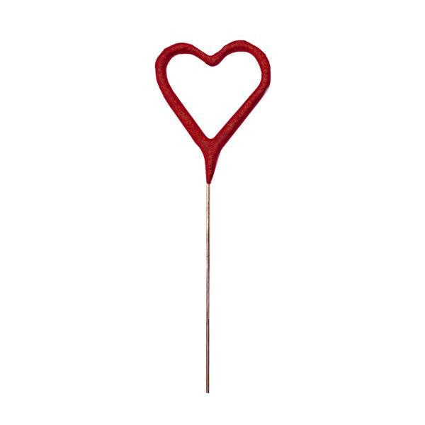 RED heart sparklers pack of 24