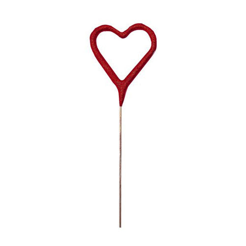 RED heart sparklers (pack of 24)
