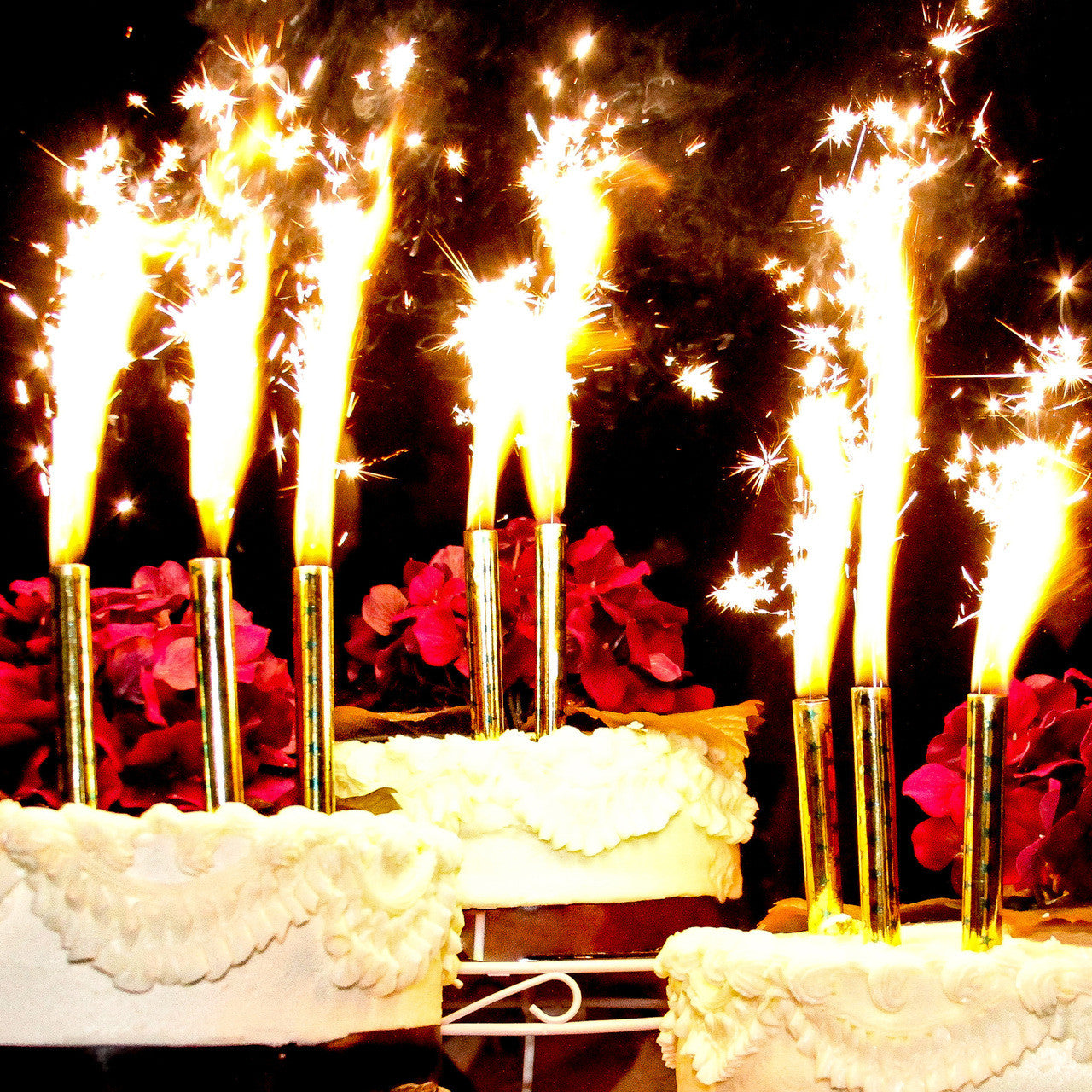 big birthday cake sparklers